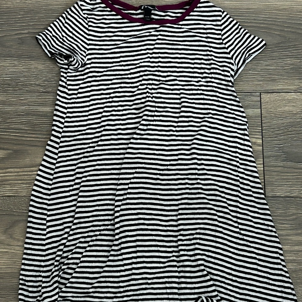 Art Class Black and White Casual Dress with Peter Pan Collar